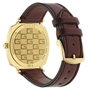 Gucci YA157405 - Montre Unisexe en Cuir Rouge et Acier Doré