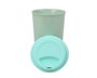 Mug en céramique vert avec chauffe-tasse et couvercle 520 ml