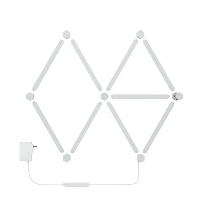 Nanoleaf Lines Starter Kit 9PK - Kit de 9 Barres Lumineuses LED Connectables Smart avec Rétroéclairage RGBW, Contrôle par App et Voice