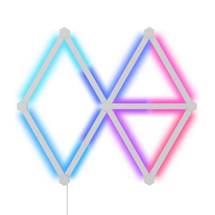 Nanoleaf Lines Starter Kit 9PK - Kit de 9 Barres Lumineuses LED Connectables Smart avec Rétroéclairage RGBW, Contrôle par App et Voice