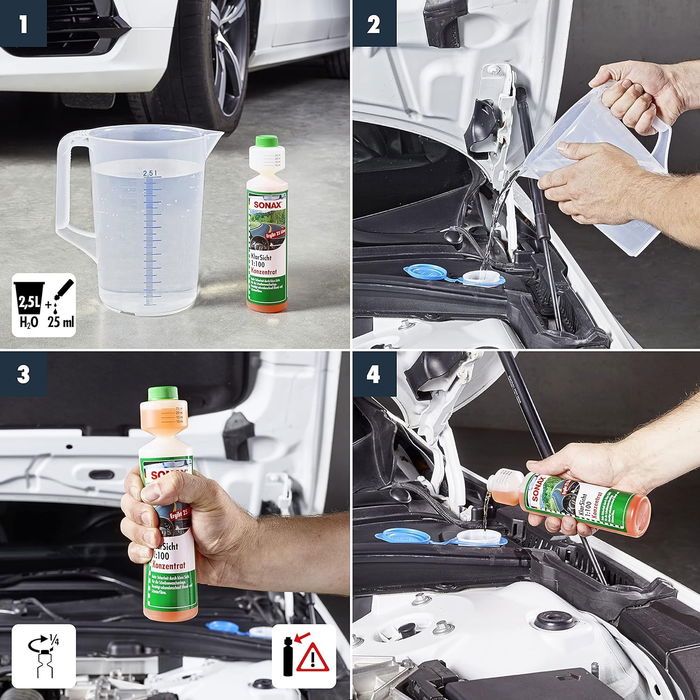 Sonax Vision Claire 1:100 Concentré SX03711410 Liquide Nettoyant Essuie-Glace 25L Citron