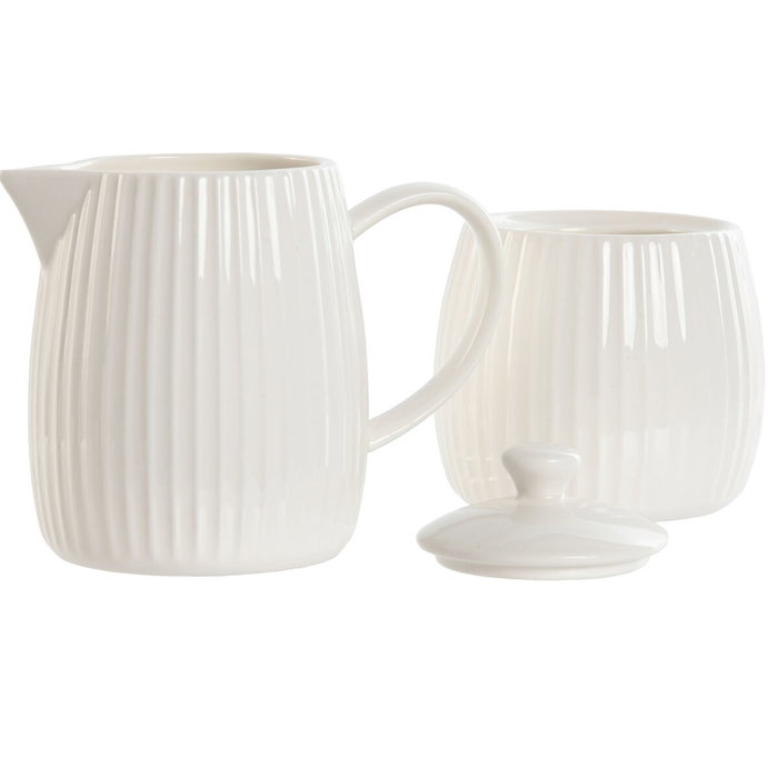 Laitière et sucrier Home ESPRIT Blanc Porcelaine 250 ml 12 x 7,6 x 9 cm 2 Pièces
