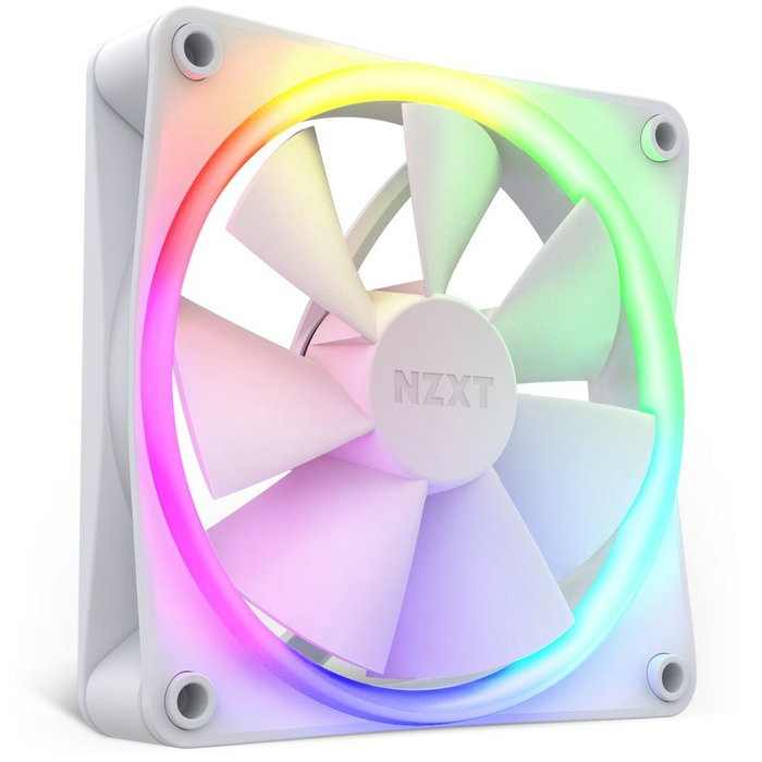 NZXT RF-R12SF-W1 Ventilateur PC 120 mm RGB Blanc - Kit de 3 ventilateurs avec contrôleur