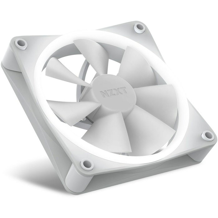 NZXT RF-R12SF-W1 Ventilateur PC 120 mm RGB Blanc - Kit de 3 ventilateurs avec contrôleur