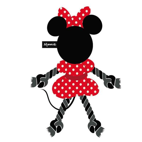 Cerdá Jouet à mâcher dentaire pour chien, Corde à nœuds Minnie, Rouge, 13 x 25 x 6 cm
