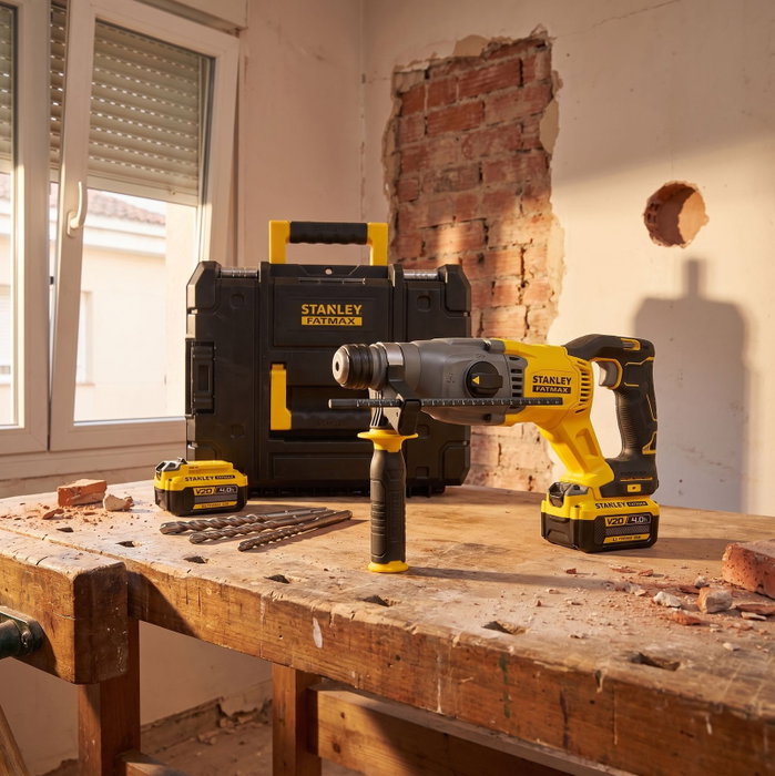 STANLEY Martillo perforador inalámbrico SDS-PLUS SFMCH900M22-QW avec 2 batteries V20-Li