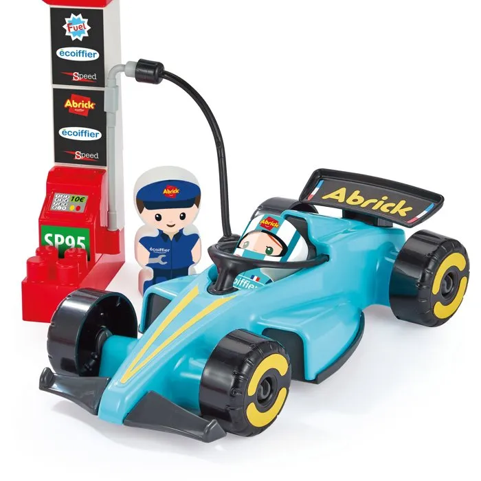 Ecoiffier Abrick 2976 - Coffret 3 Formule 1 avec podium et pilotes