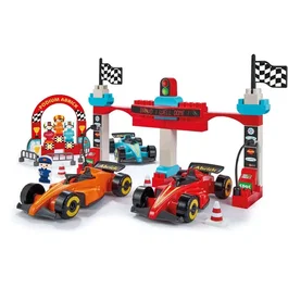 Ecoiffier Abrick 2976 - Coffret 3 Formule 1 avec podium et pilotes
