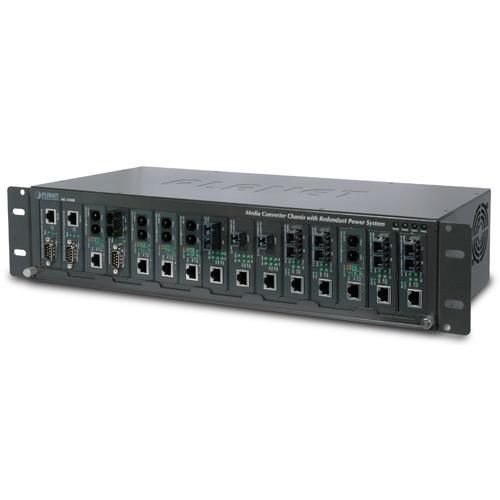 Planet Châssis pour convertisseurs de média MC-1500R, 15 emplacements, alimentation AC, montable en rack 19", compatible FT/GT/VC/ICS Planet Châssis pour convertisseurs de média MC-1500R, 15 emplacements, alimentation AC, montable en rack 19", compatible FT/GT/VC/ICS