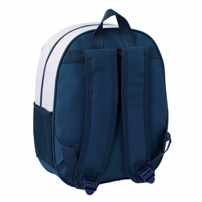 Safta Mochila Guarderia - Sac à dos d'enfant 3D Real Madrid, dimensions 27 x 33 x 10 cm, à partir de 3 ans