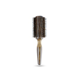 Bifull Brosse Thermique Ionique Tribal Board N°43 pour Cheveux - Céramique, Ions, Poils de Sanglier et Manche en Bois Anti-Static