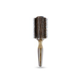 Bifull Brosse Thermique Ionique Tribal Board N°43 pour Cheveux - Céramique, Ions, Poils de Sanglier et Manche en Bois Anti-Static