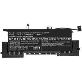 CoreParts Batterie pour Dell 72.96Wh 11.4V 6400mAh - Noir