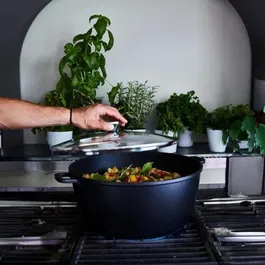 Baumalu Mijoteuse haute 384942 avec intérieur céramique, couvercle - Capacité 32 cm - Pour cuisson lente homogène