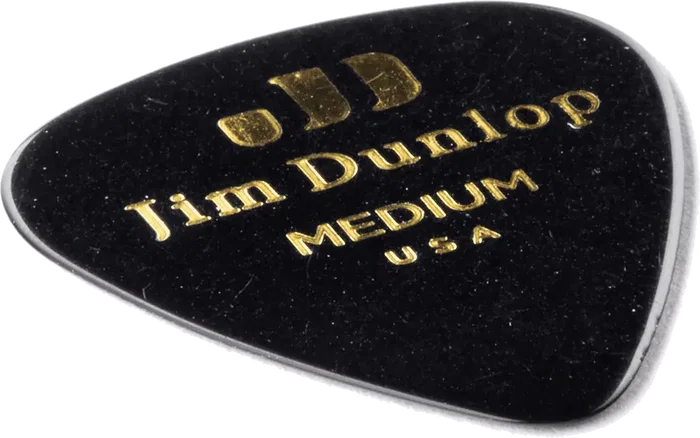 Dunlop Pack de 12 Médiators Genuine Celluloid Classic Noir - Medium Dunlop Pack de 12 Médiators Genuine Celluloid Classic Noir - Medium