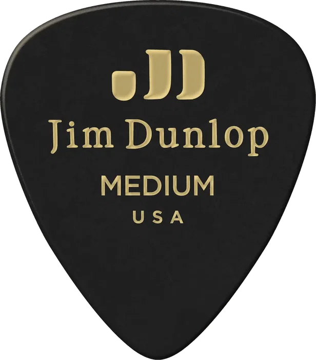 Dunlop Pack de 12 Médiators Genuine Celluloid Classic Noir - Medium Dunlop Pack de 12 Médiators Genuine Celluloid Classic Noir - Medium