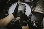 Zildjian Gants Batterie Tactile XL - Noirs avec Logo Doré, Taille XL