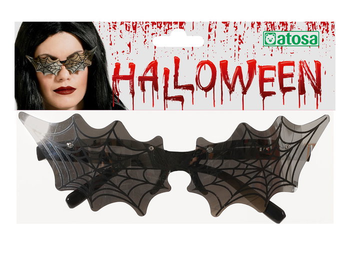 Gafas En Forma De Telaraña En Tonos Metálicos - Lunettes Halloween en forme de toile d'araignée, métallisées pour costume