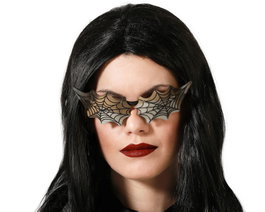 Lunettes en forme de toile d'araignée aux tons métalliques