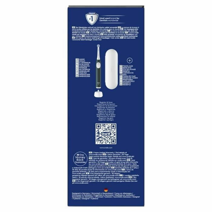 Oral-B Série iO2 Brosse à dents électrique - Vert - Pack de 2 pièces