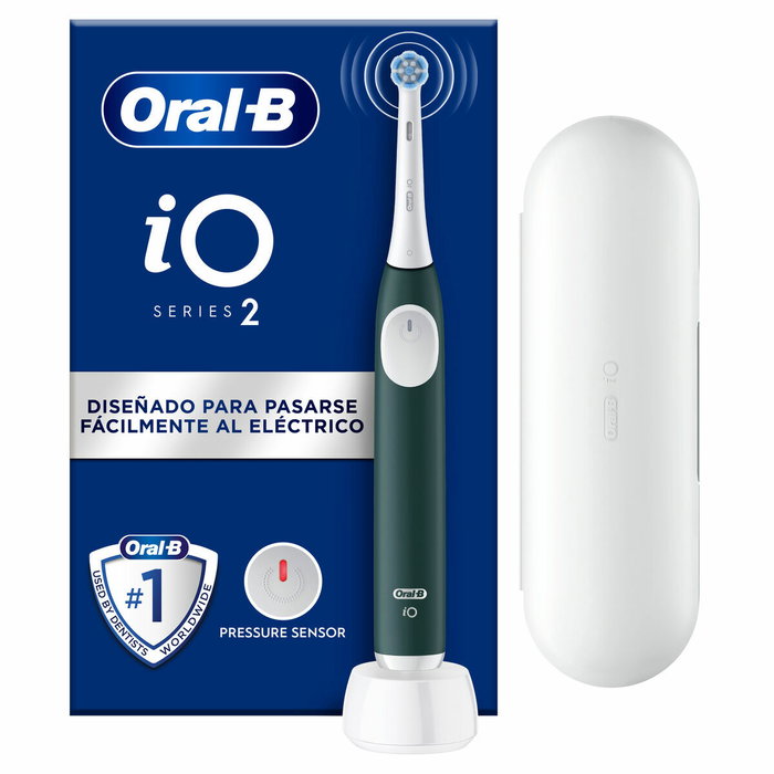 Oral-B Série iO2 Brosse à dents électrique - Vert - Pack de 2 pièces