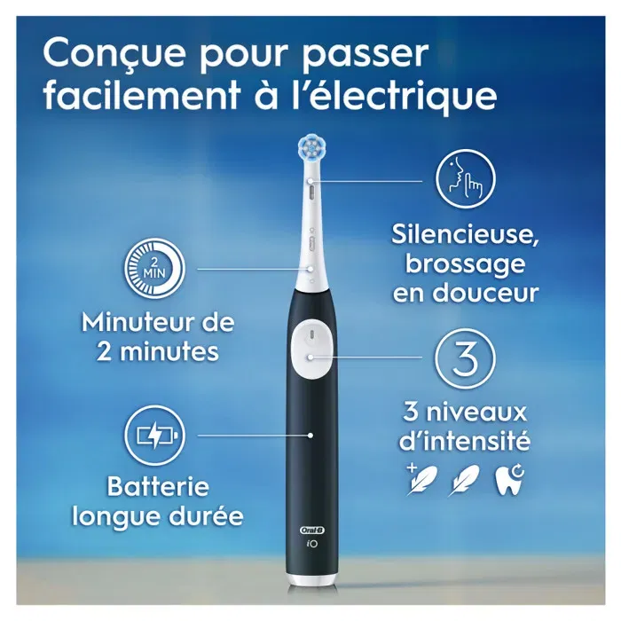 Oral-B iO2 Brosse à dents électrique - Vert Forêt - 3 modes de brossage, minuteur 2 min, batterie longue durée, capteur de pression