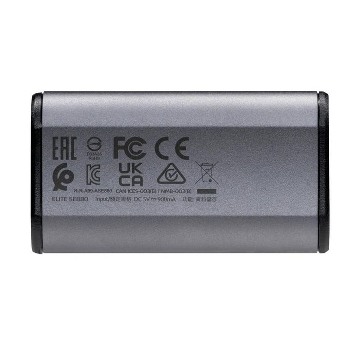 ADATA Elite SE880 SSD externe portable 500 Go USB-C 3.2 Gen2 x2 jusqu'à 2000 MB/s, gris titane