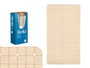 BERILO Tapis de bain antidérapant à carreaux beige