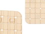 BERILO Tapis de bain antidérapant à carreaux beige