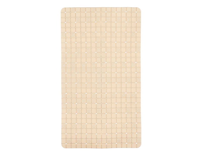 BERILO Tapis de bain antidérapant à carreaux beige