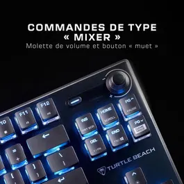 Turtle Beach Vulcan TKL - Clavier gaming mécanique compact RGB, switches TITAN linéaires, plaque aluminium, éclairage AIMO, noir