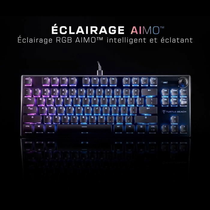 Turtle Beach Vulcan TKL - Clavier gaming mécanique compact - Noir - AZERTY