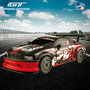 TACHAN - Véhicule Radio-Contrôlé GT-Speed Racing 1:24, Noir/Rouge, Voiture de Police R/C, Fréquence 27 MHz