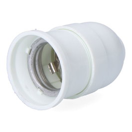 F-Line Porte-ampoule baquelite intérieur céramique E27, 4A 230V, blanc, Ø43 x 60 mm