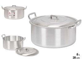 KINVARA Cacerola en aluminium 28 cm, 8 l, Plata
