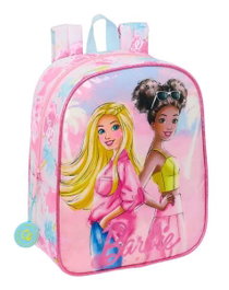 Safta Mochila Guarderia Adapt.Carro Barbie "Painterly" 22x27x10cm - Sac à Dos pour Poussette, Enfant 3 Ans