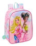 Safta Mochila Guarderia Adapt.Carro Barbie "Painterly" 22x27x10cm - Sac à Dos pour Poussette, Enfant 3 Ans