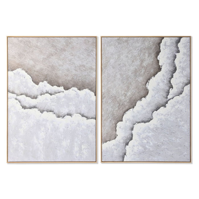 Cadre Home ESPRIT Bois Toile 103 x 4,3 x 143 cm 102,6 x 4,3 x 142,6 cm (2 Unités)