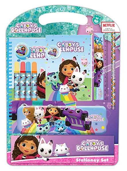 Safta - Set d'écriture Gabby's Dollhouse "Confetti", plateau 27 x 37.5 x 3 cm, pour enfants à partir de 3 ans