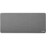 Yenkee YPM 9040GY - Tapis de souris de bureau XXL (900 x 400 x 4 mm), surface coton, fond caoutchouc, bords renforcés