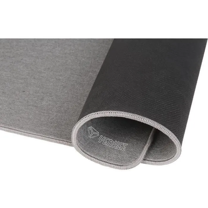 Yenkee YPM 9040GY - Tapis de souris de bureau XXL (900 x 400 x 4 mm), surface coton, fond caoutchouc, bords renforcés