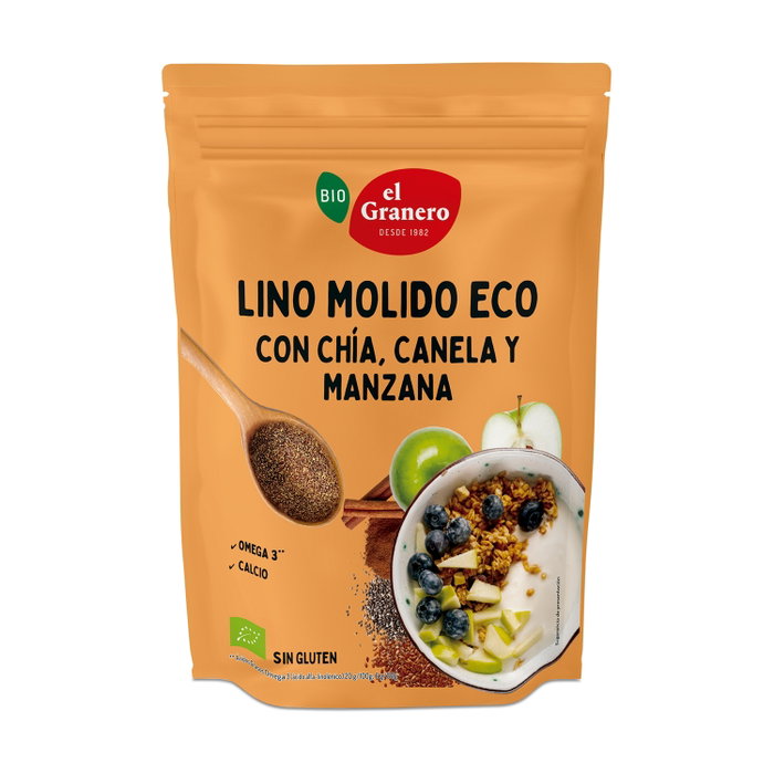 El Granero Integral Vitaseeds graines de lin, chia, pomme et cannelle bio 200g El Granero Integral Vitaseeds graines de lin, chia, pomme et cannelle bio 200g