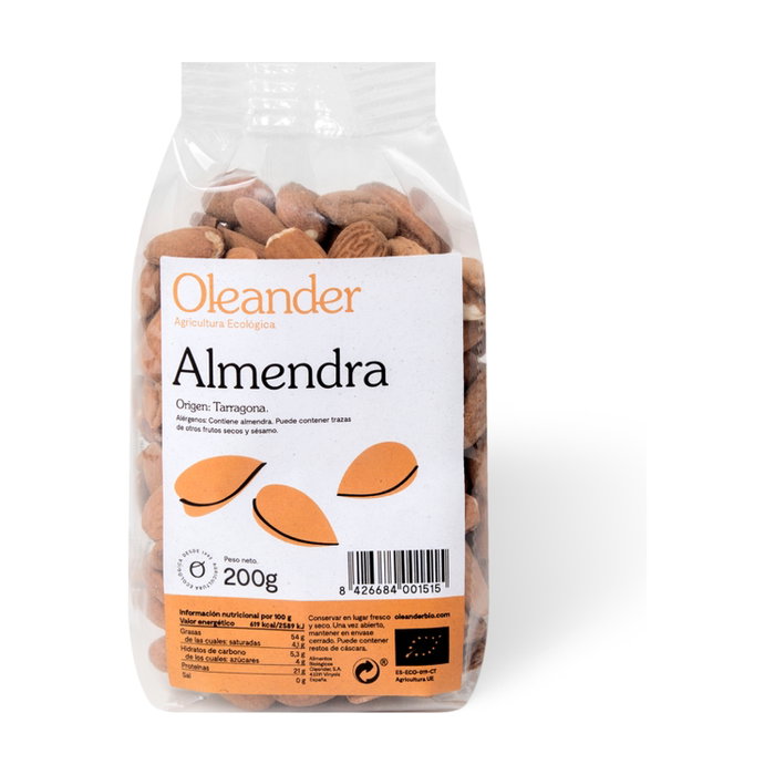 OLEANDER Amandes biologiques crues avec peau 200g