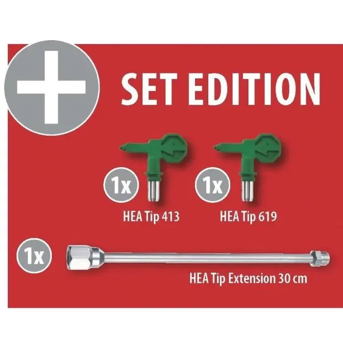 Wagner HEA Control Pro 250M - Pistolet à peinture Airless haute efficacité avec 2 buses Pro (produits fluides & peintures murales), rallonge et kit filtre