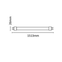 Asalite Tube LED Glass G13 22W 3080Lm 6500K IP20
