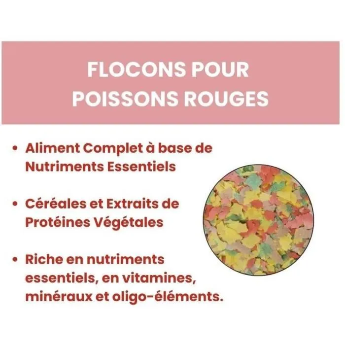 Tyrol TYROL - Aliment en Flocons pour Poissons Rouges, Nourriture Complète Riche en Protéines et Vitamines - 1000 ml