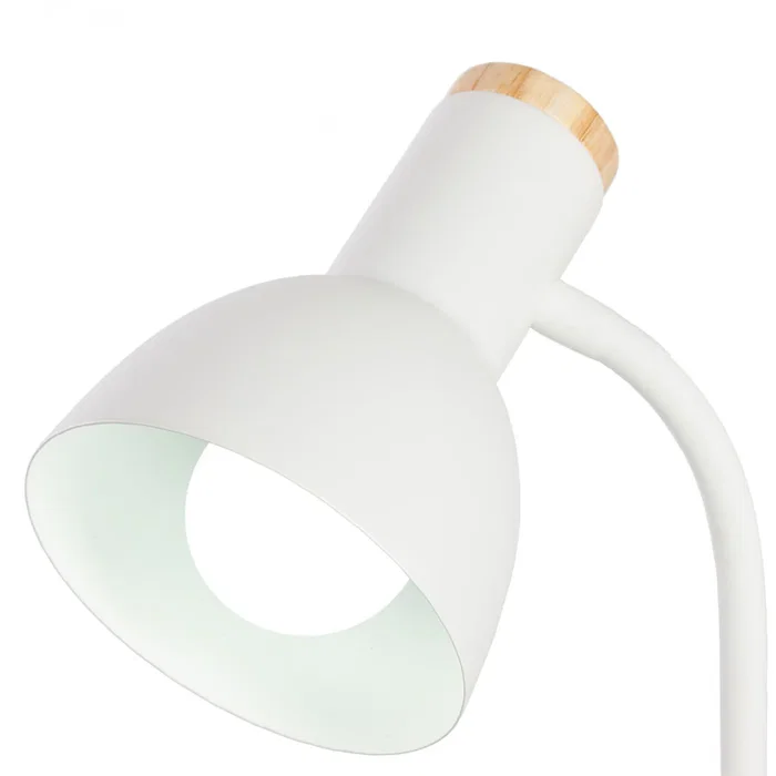 Alison SKD-T003-G Lampe de Table Design Moderne avec Culot E27 pour LED - Blanc Doré