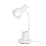 Alison SKD-T003-G Lampe de Table Design Moderne avec Culot E27 pour LED - Blanc Doré