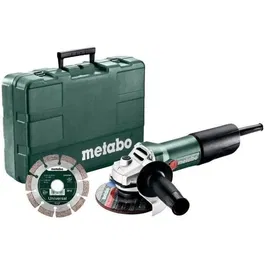 Metabo W 850-125 Meuleuse d'angle filaire 850W 125mm avec disque diamant et malette de rangement - Idéale pour meulage béton