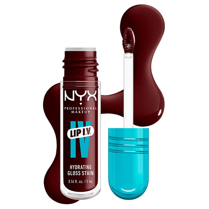 Nyx Professional Makeup - Gloss à lèvres LIP IV #15 'Bout Wine ? - Hydratant longue tenue, brillant, 12h d'hydratation, 5 ml